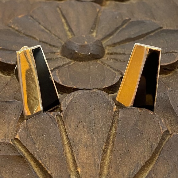 Vintage MCM Taxco Sterling and Onyx Suite - Picture 5 of 15